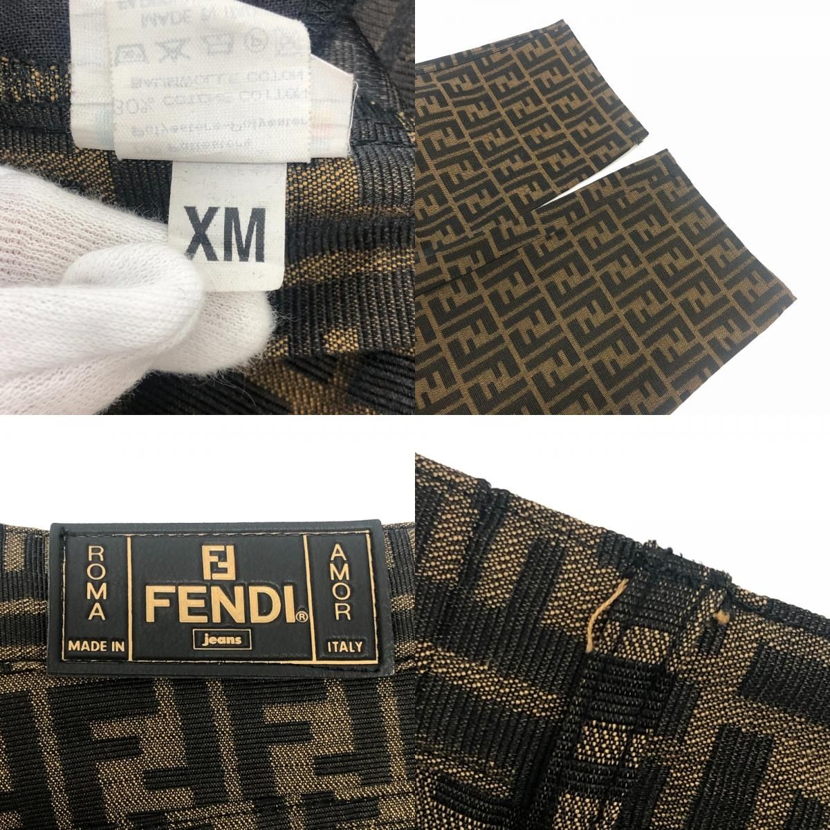 FENDI フェンディ パンツ ズッカ柄 コットン ブラウン - メルカリ