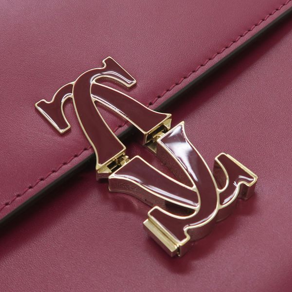 カルティエ C ドゥ カルティエ チェーンバッグ スモール  L1002310【Aランク】【中古】 Cartier - カルティエ C ドゥ カルティエ チェーンバッグ ミニ 【A