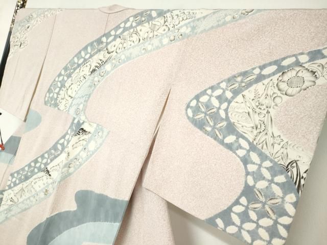 平和屋着物●西洞院辻が花　大脇一心　訪問着　絞り　辻が花　正絹　逸品　DABD9218ud 平和屋着物○西洞院辻が花 大脇一心 訪問着 絞り 辻が花 正絹 逸品