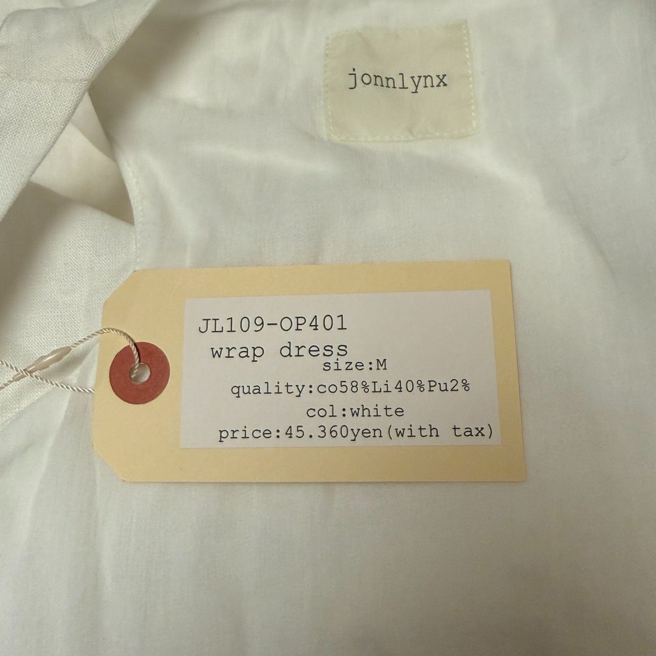 ジョンリンクス jonnlynx レディース ラップドレス ワンピース リネン 