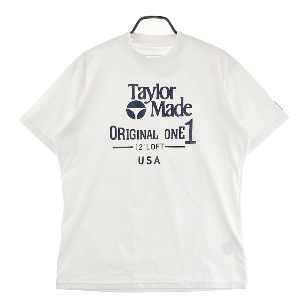 ラスト１点【TaylorMade】S 新品✨春ゴルフ　ロゴモックネックトップス サイズ：M TAYLOR MADE テーラーメイド モックネック 半袖Tシャツ