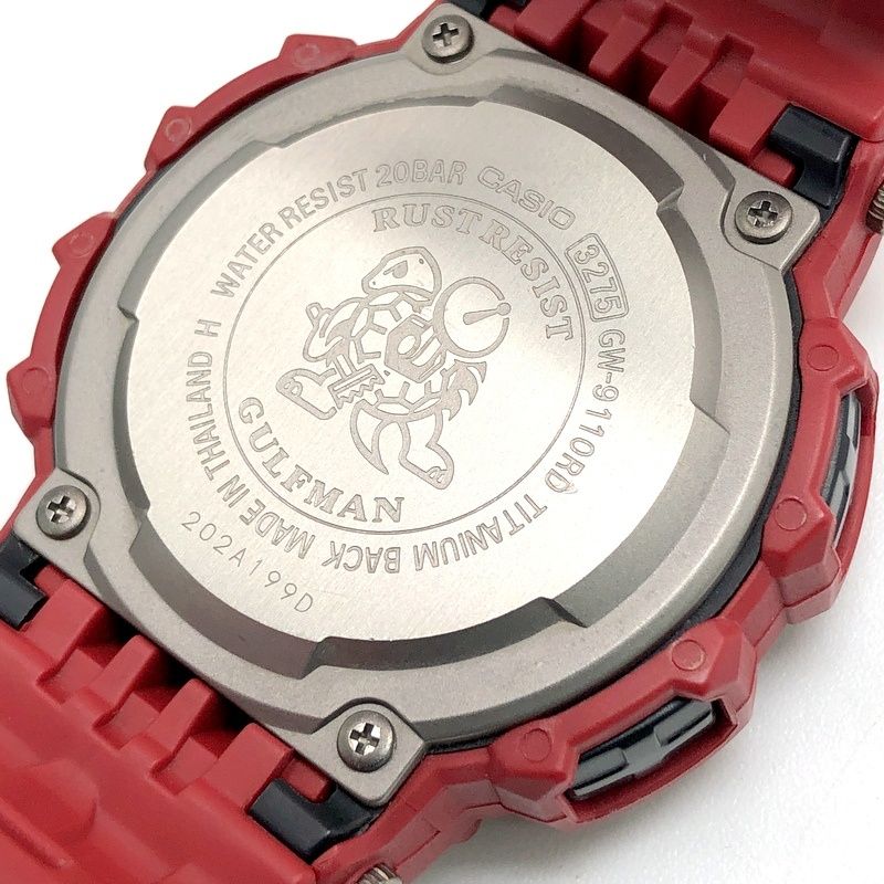 G-SHOCK ガルフマン レスキューレッド 美品 G-SHOCK ジーショック GW-9110RD-4 ガルフマン メンインレスキュー