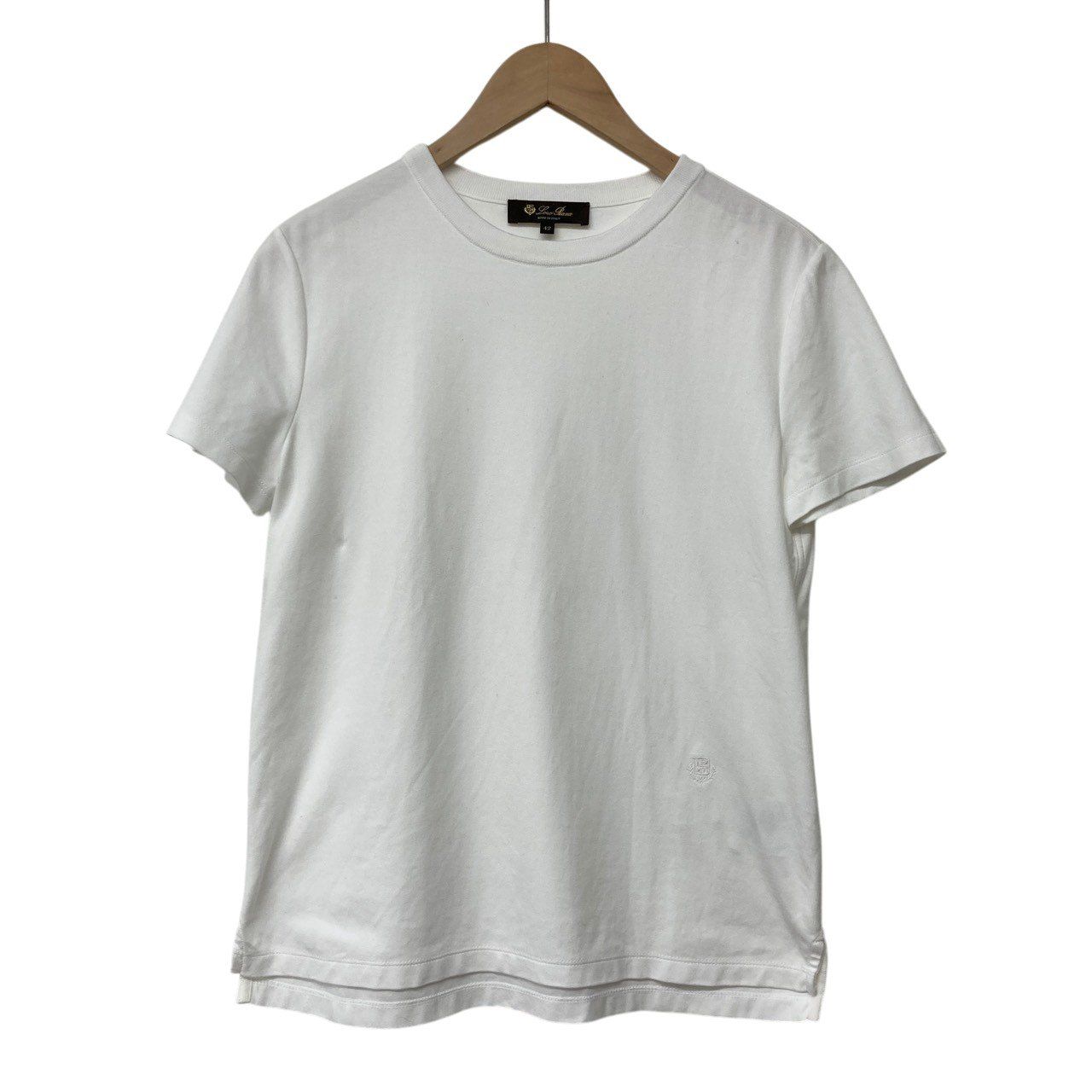 LoroPiana/ロロピアーナ/コットンTシャツ/サイズ42/ホワイト/MY-T/FA05498/レディース/RS0968 LoroPiana/ロロピアーナ/コットンTシャツ/サイズ42/ホワイト/MY-T