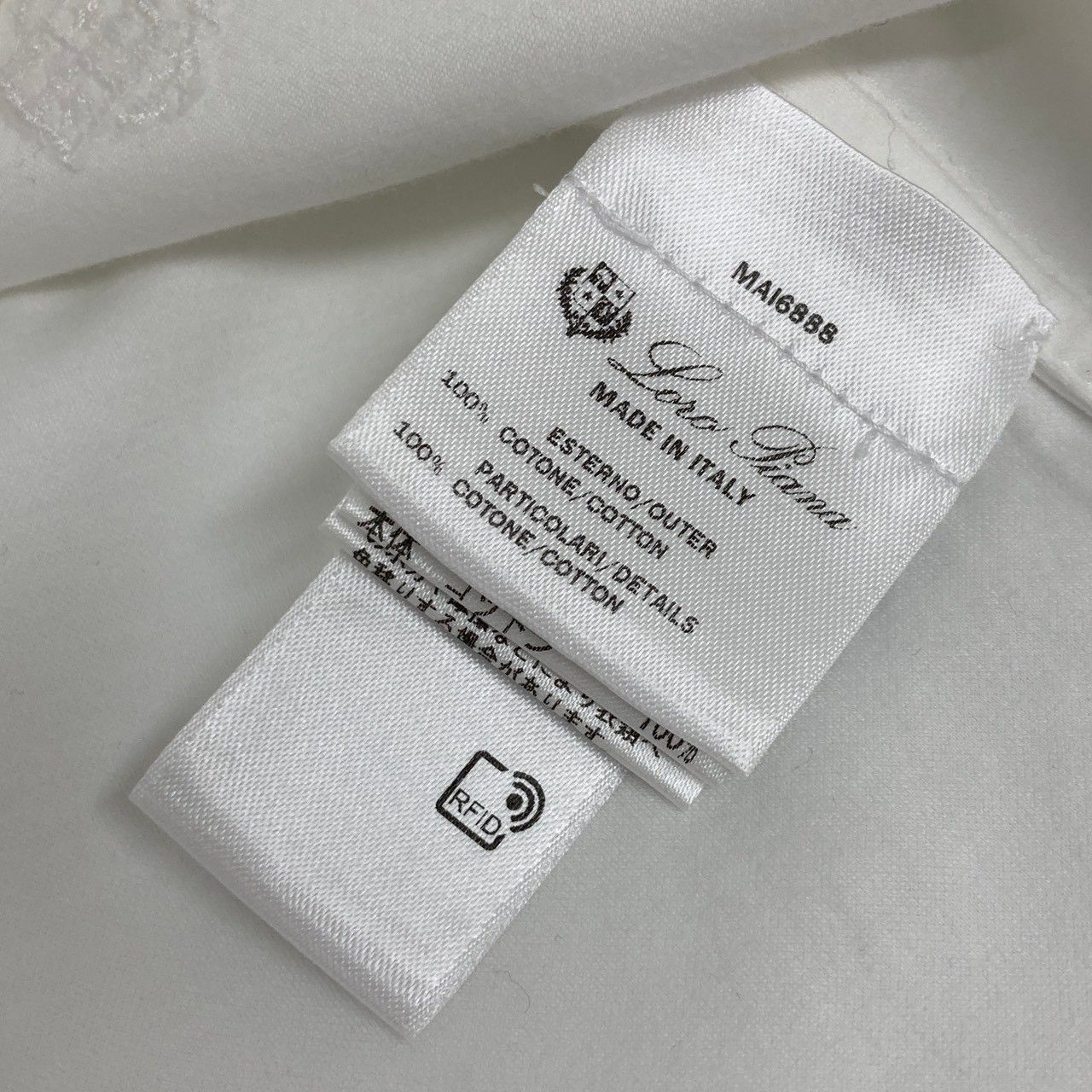 LoroPiana/ロロピアーナ/コットンTシャツ/サイズ42/ホワイト/MY-T 