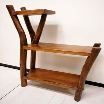 ♪アジアン家具 チーク材 3段 ナチュラルラック ［幅70cm］　　　　木製ラック スツール ディスプレイラック ブックラック コレクション インテリア アジアン雑貨 ビンテージ家具