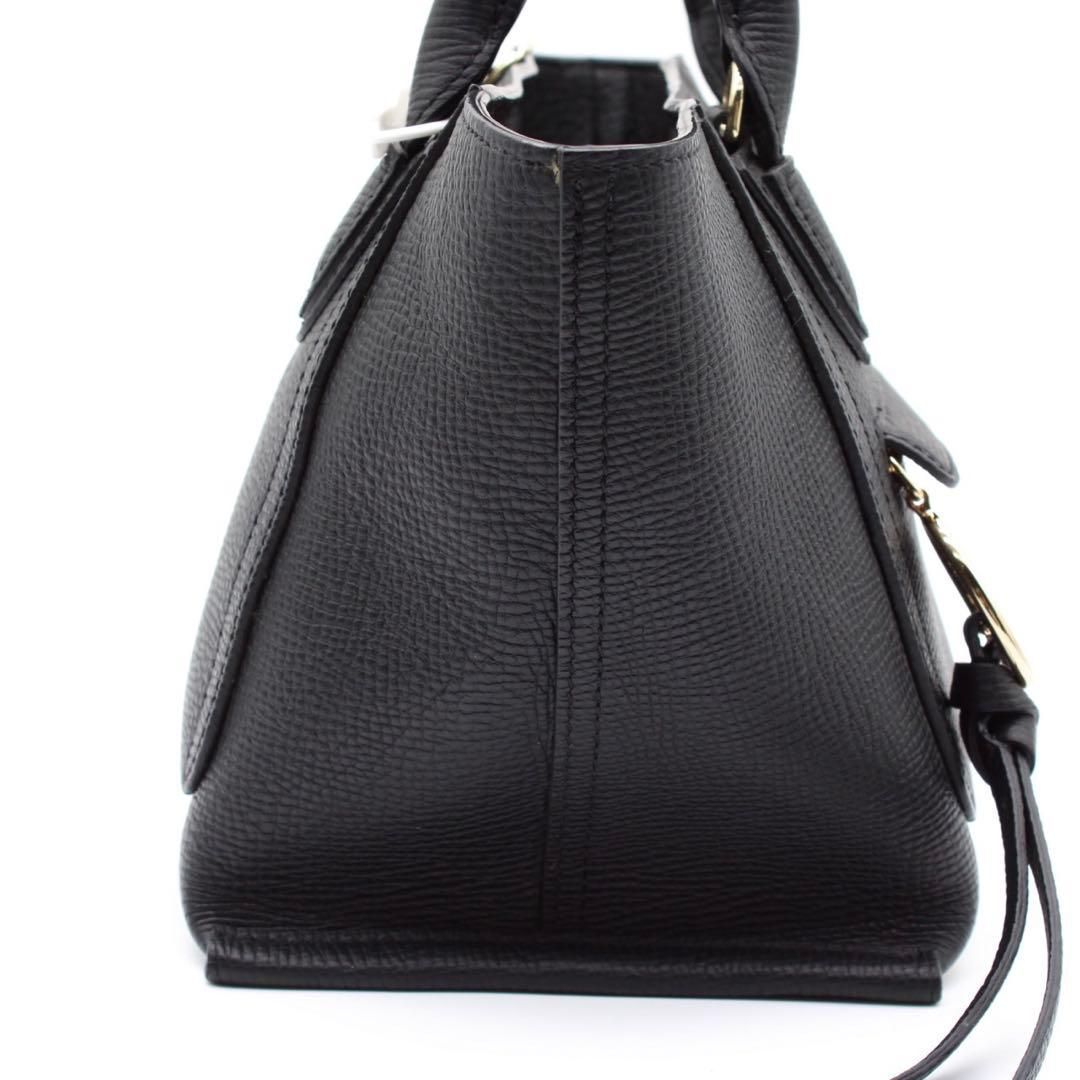 未使用級】LONGCHAMP メールボックス ハンドバッグ 2way ブラック 