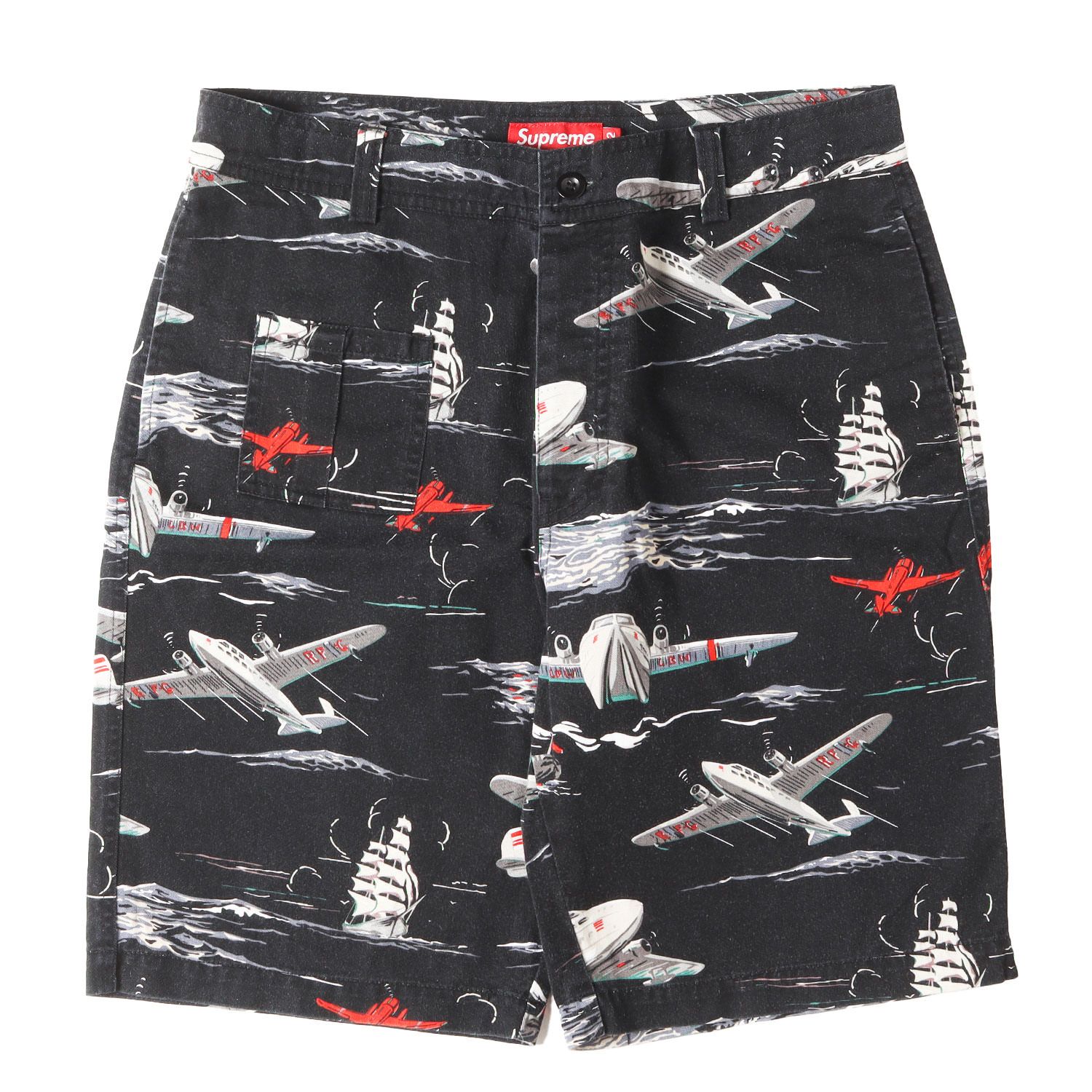 Supreme シュプリーム パンツ ブラック 黒 サイズ:32 | 00s 総柄 
