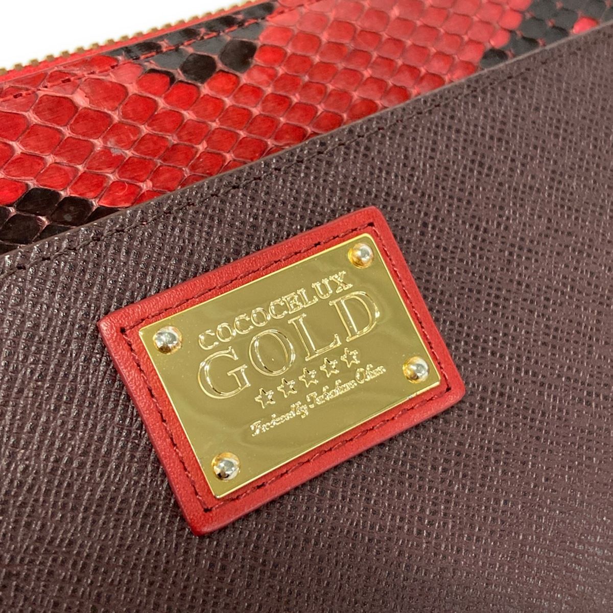 ココセリュックスゴールド COCOCELUX GOLD - レザー レッド×ボルドー 