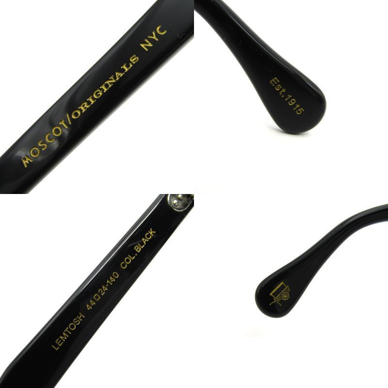 MOSCOT モスコット サングラス LEMTOSH MP 44 中国製 レムトッシュ ボスリントン ボストン/ウェリントン BLACK 54000759 MOSCOT - MOSCOT モスコット サングラス LEMTOSH MP 44 中国製