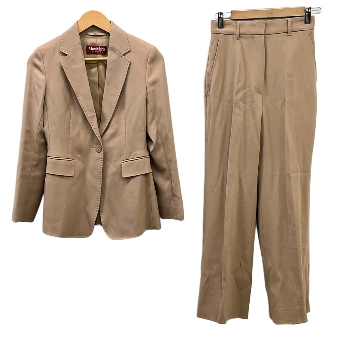 Max Mara STUDIO(マックスマーラスタジオ) レディースパンツスーツ レディース美品 - ベージュ