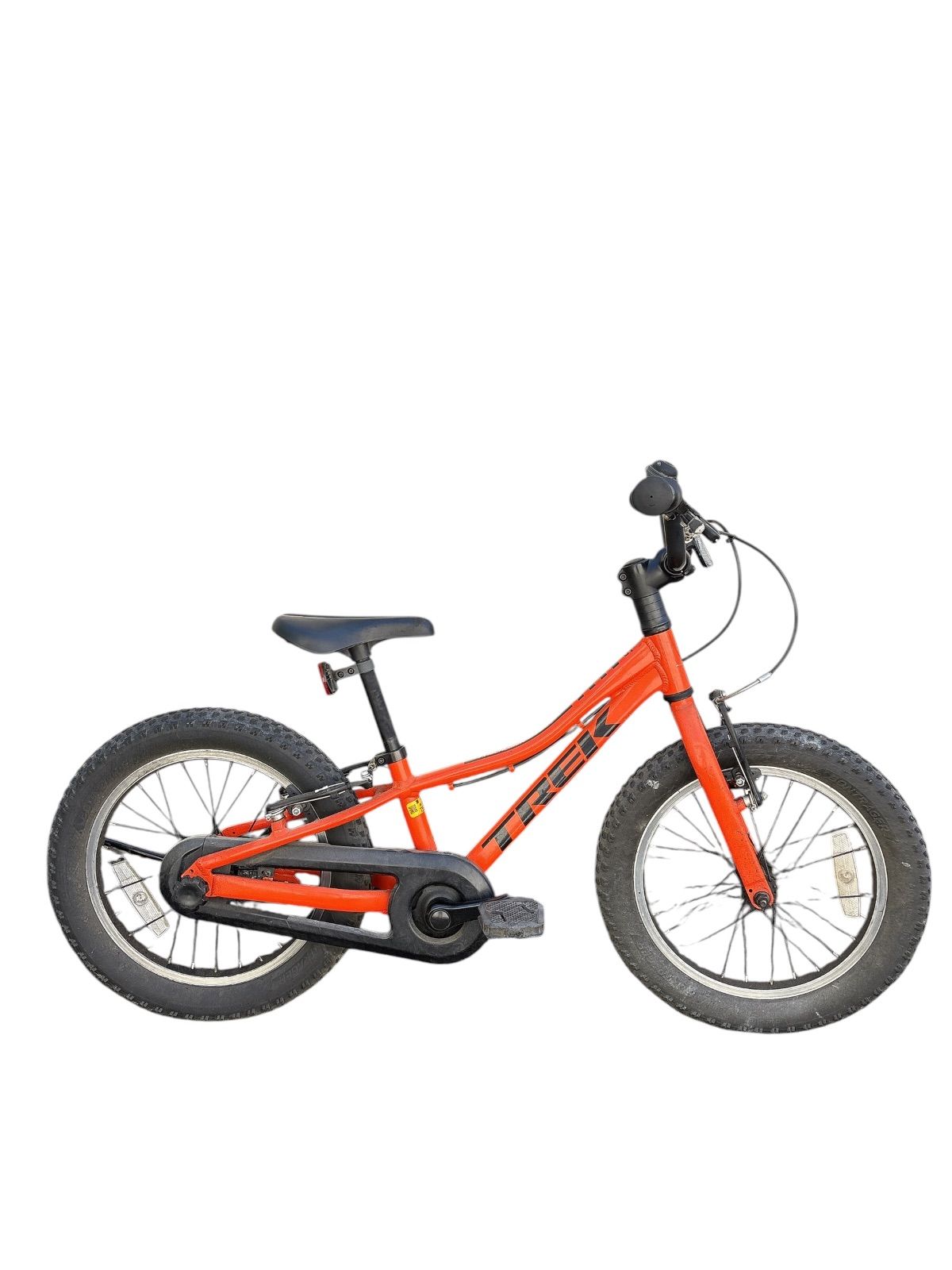 美品 Trek 16インチ 自転車 オレンジ色 補助輪付き キッズバイク