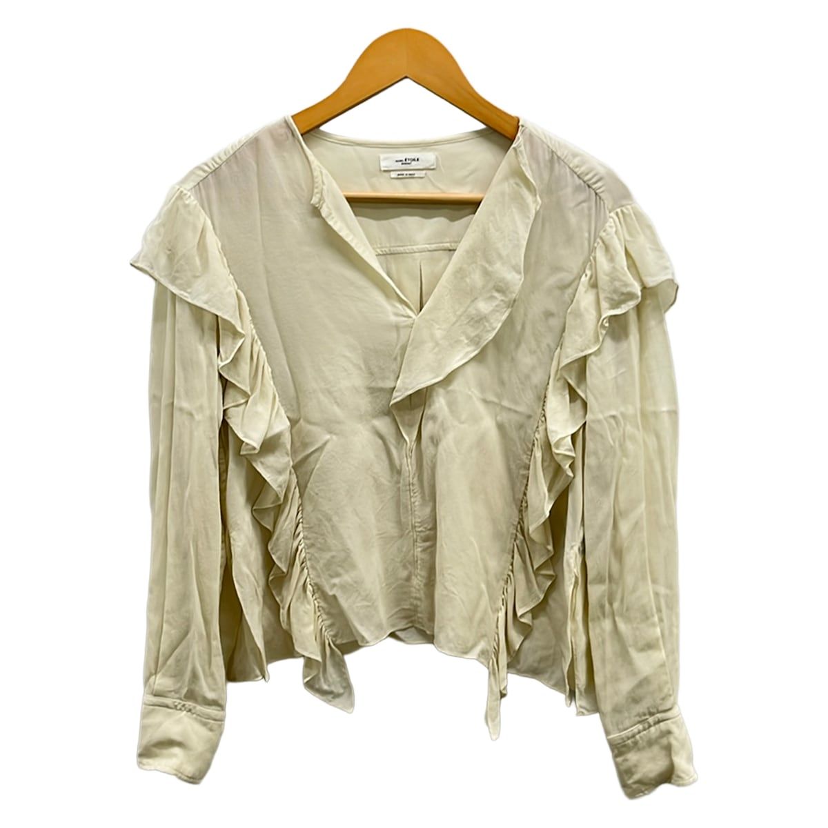 ISABEL MARANT ETOILE(イザベルマランエトワール) 長袖カットソー サイズ34 S レディース アイボリー フリル ISABEL MARANT ETOILE(イザベルマランエトワール) 長袖カットソー