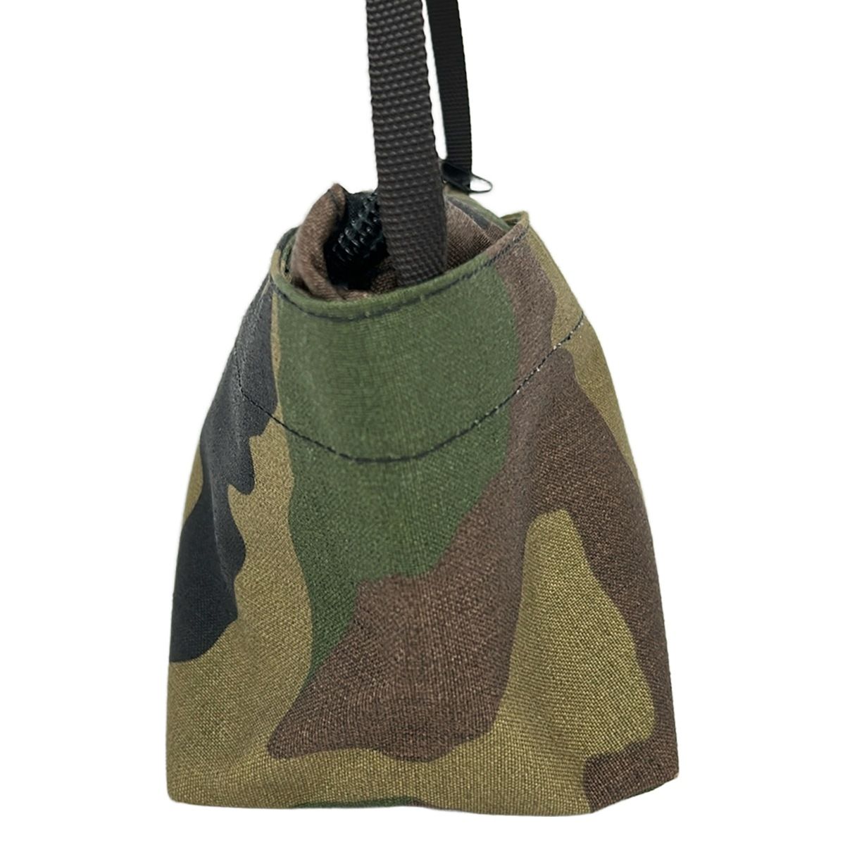 Herve Chapelier(エルベシャプリエ) ショルダーバッグ美品  ナイロン舟型ショルダーL ブラウン×カーキ×マルチ Nライン/迷彩柄 Herve Chapelier(エルベシャプリエ) ショルダーバッグ ナイロン舟型