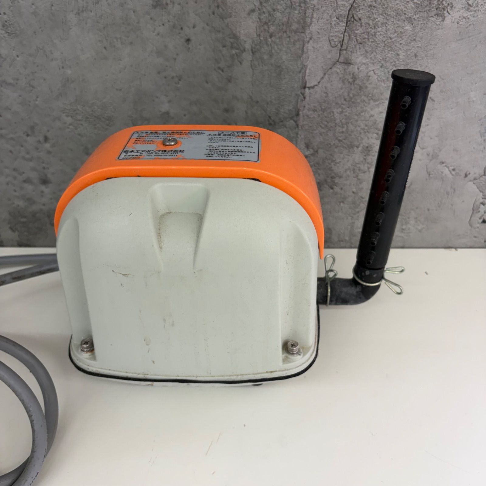 安永エアポンプ AP-40P 動作品 ブロワー 浄化槽用 40L