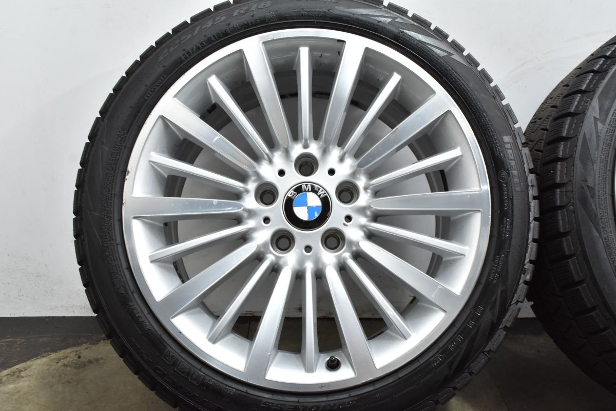 バリ溝】BMW F30 3シリーズ 純正 18in 8J +34 PCD120 ピレリ アイス 