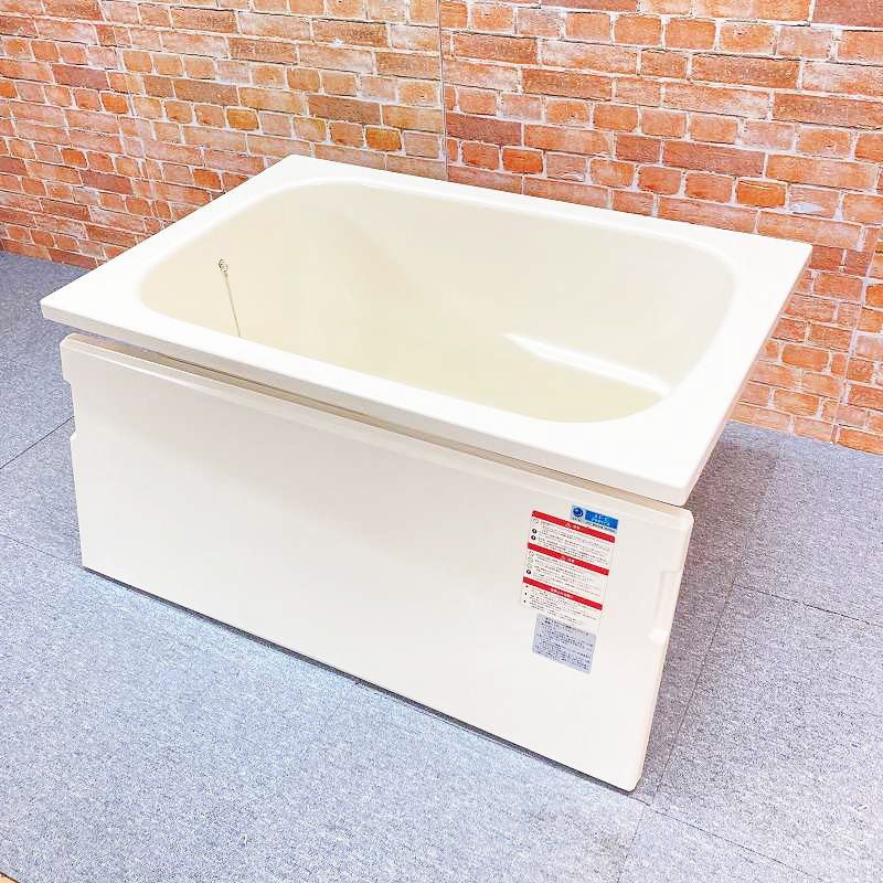 中古品】【良品】 エプロン付き JFE 材質FRP浴槽 (幅110cm 1100mm) お 