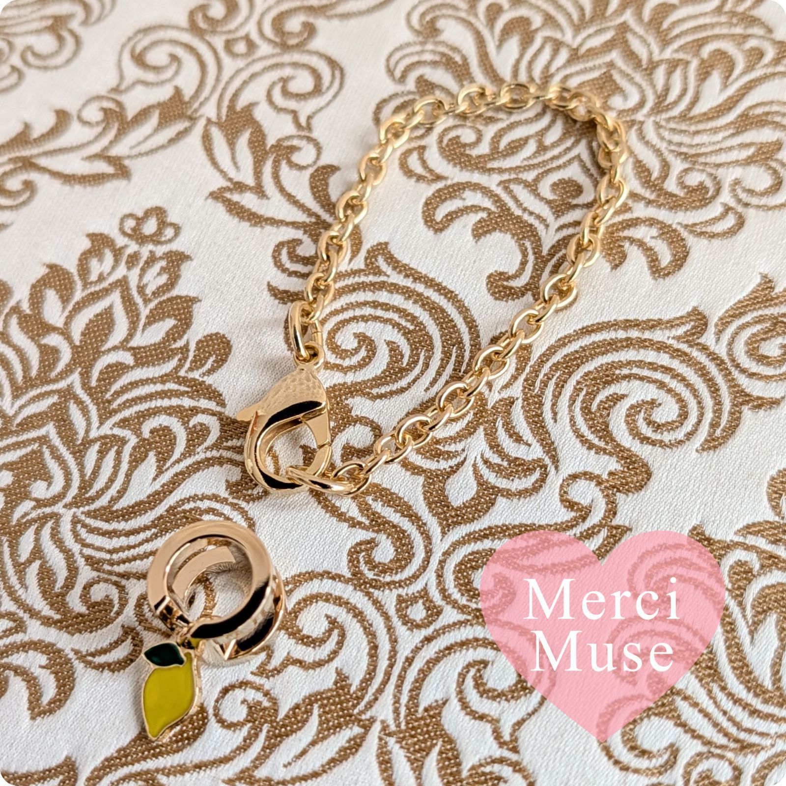 ❤未使用品❤ツイリーリング ミニHシトロン ゴールド金具 エルメス