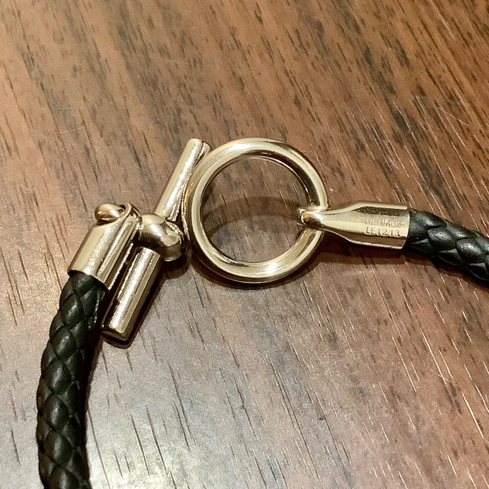 エルメス グレナンH T4 ブラック 日本正規店購入品 Hermès エルメス HERMES グレナンH レザーブレスレット NOIR 黒 ブラック