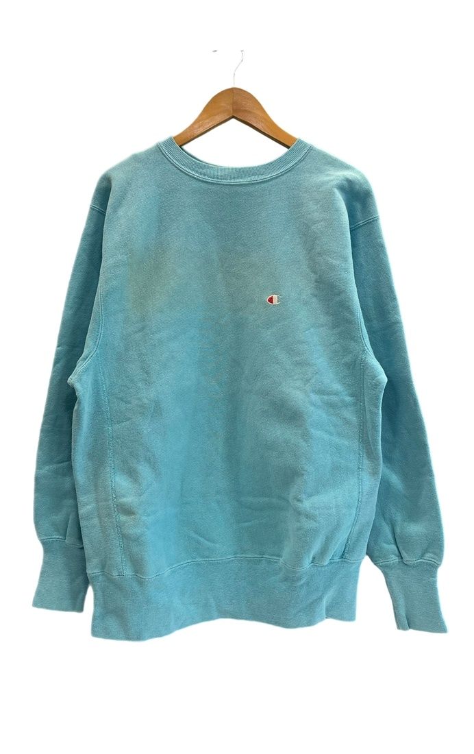 90s　Reverse Weave リブライン　ブルー　USA　ビンテージ FROM USA 【VINTAGE】 90s CHAMPION ”REVERSE WEAVE”CUT-OFF ASH GREY