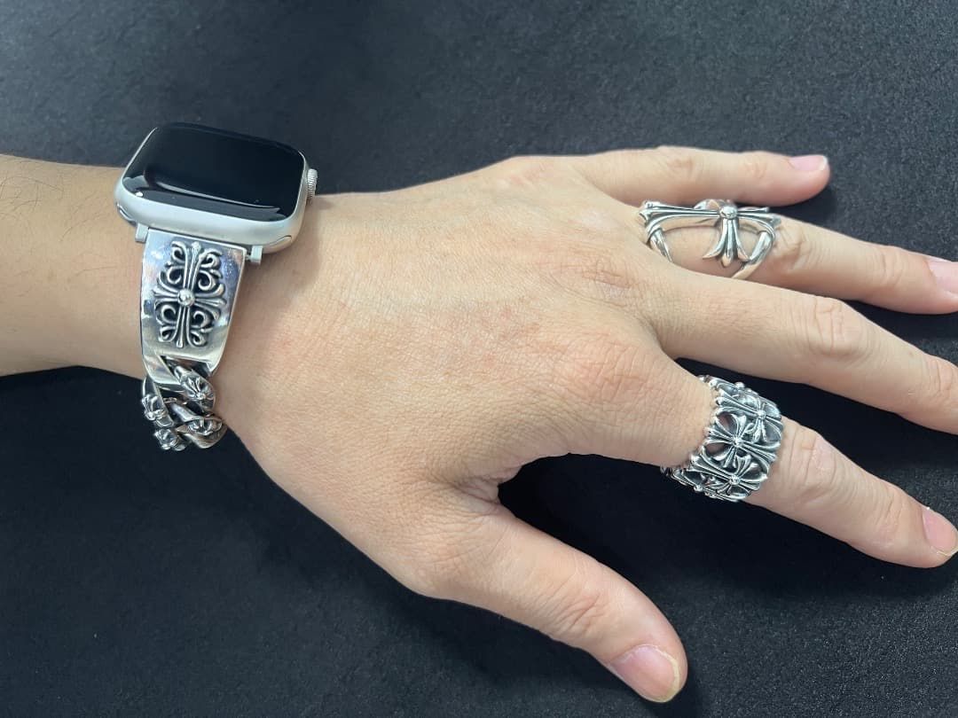 ⭐️JHLXK　Apple Watch　ダブルフラワーベルト　17cm　刻印有