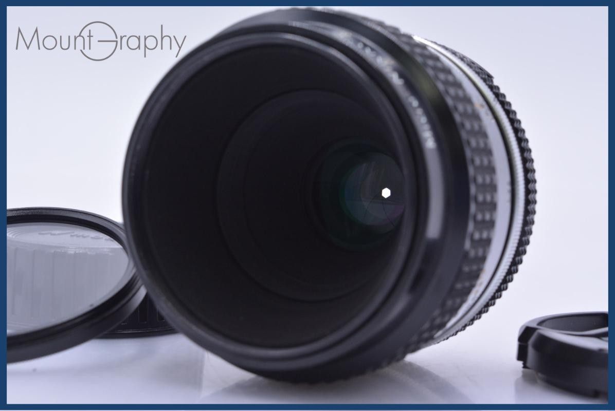 動作保証】 ニコン Nikon Micro-NIKKOR 55mm F3.5 前後キャップ&レンズ
