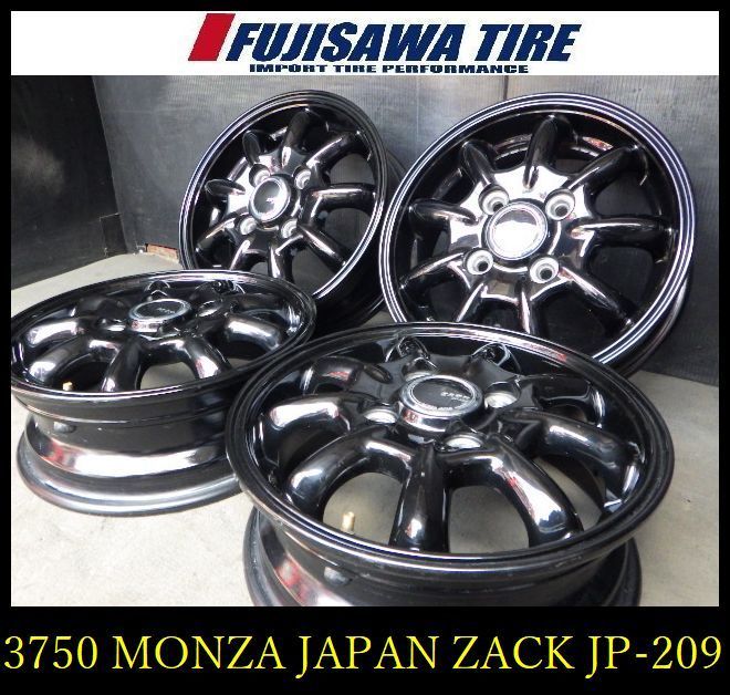 3750】J△送料無料△MONZA JAPAN ZACK JP-209△12x4.0B 4穴 PCD100 +42