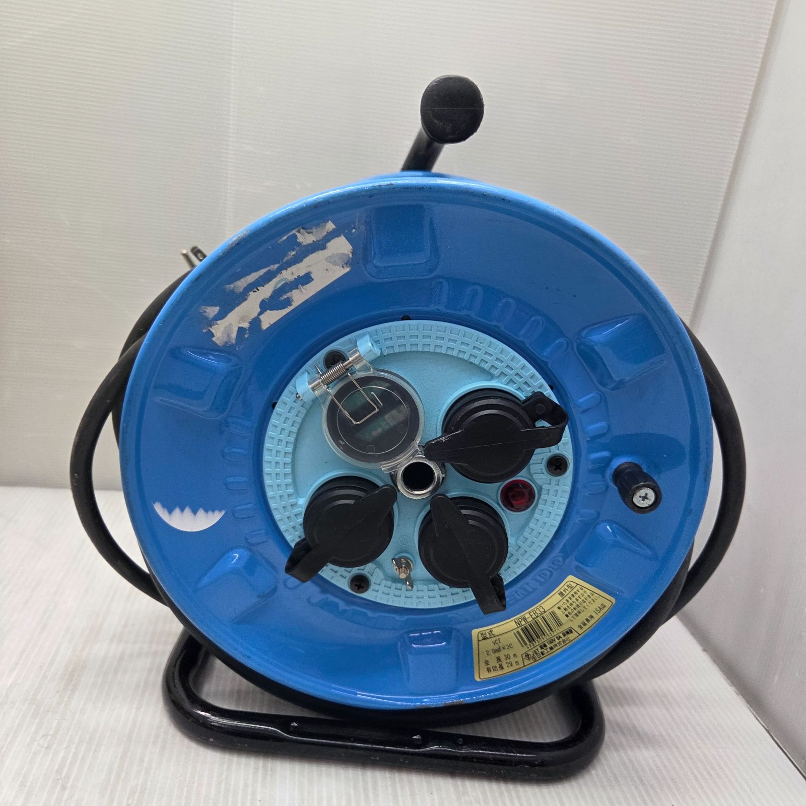4 S03799 日東電工 コードリール 防雨防塵型 屋外用 ブレーカー付 30m NPW-EB33 延長コード DIY 工具