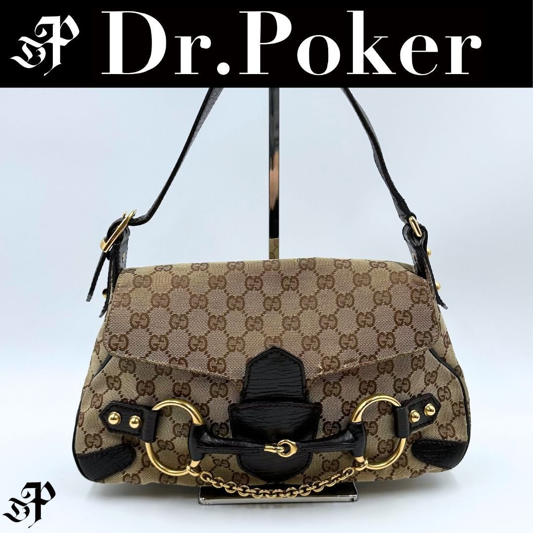 グッチ　ホースビット　ワンショルダーバッグ　GGキャンバス 美品】Gucci GGキャンバス ホースビット ワンショルダーバッグ - メルカリ