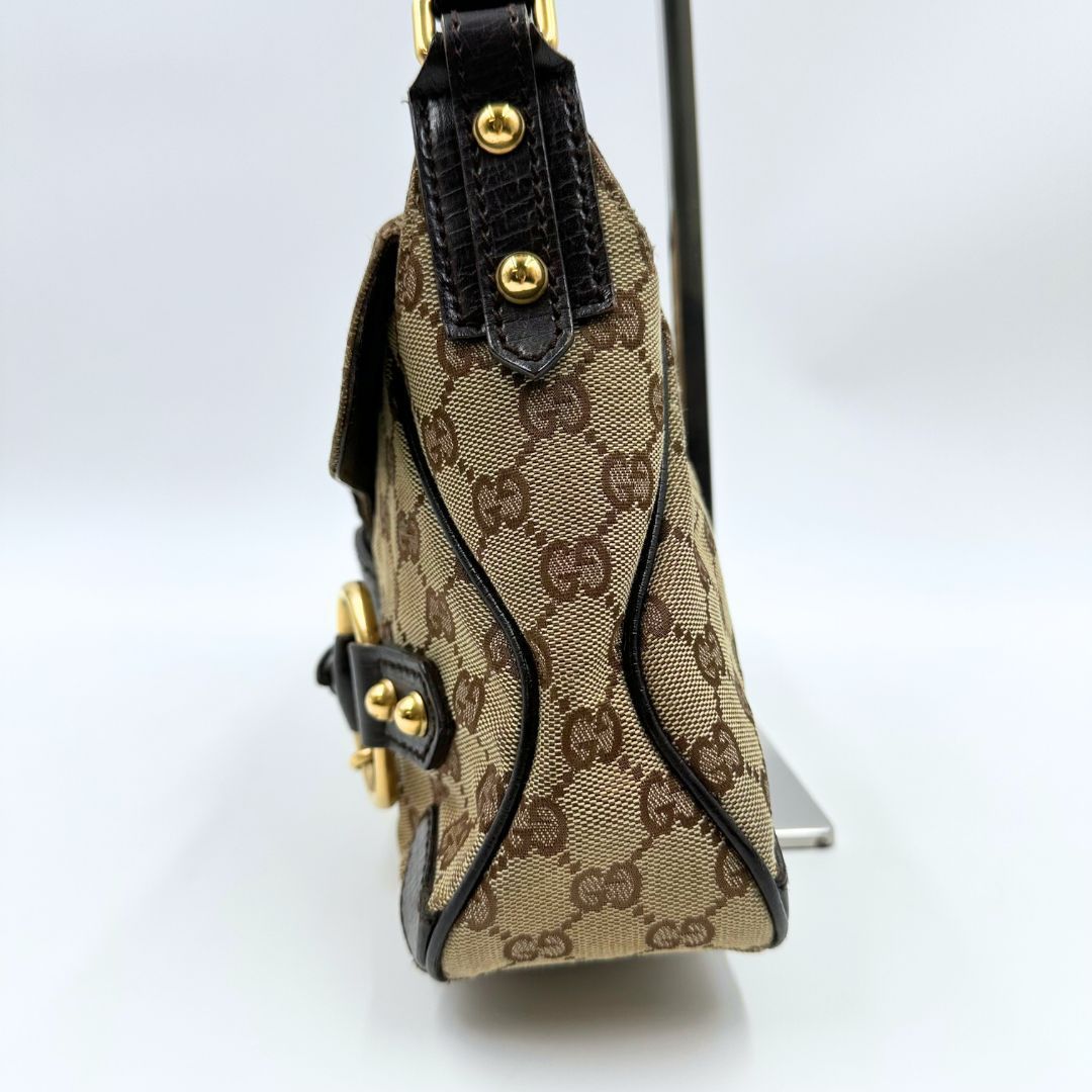 美品】Gucci GGキャンバス ホースビット ワンショルダーバッグ - メルカリ