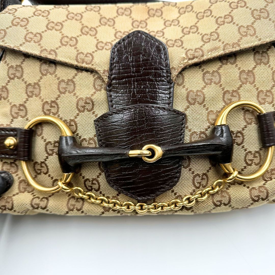 美品】Gucci GGキャンバス ホースビット ワンショルダーバッグ - メルカリ