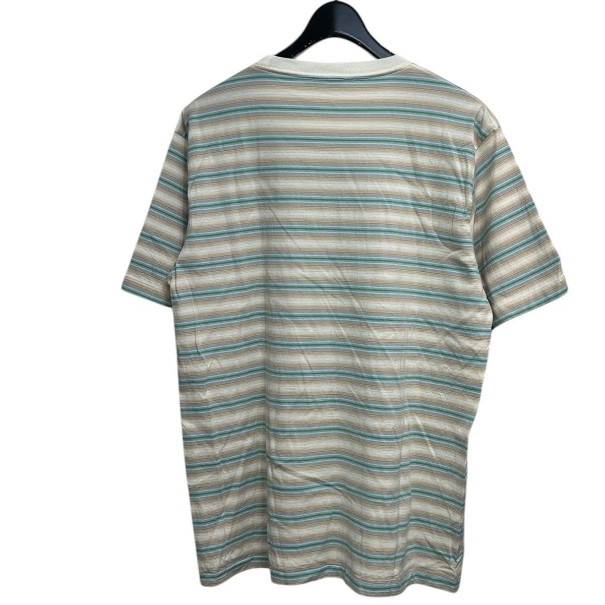 AURALEE 25AW GRADIENT STRIPE JERSEY TEE FADE BLUE STRIPE