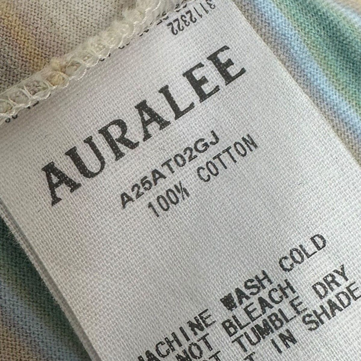 AURALEE 25AW GRADIENT STRIPE JERSEY TEE FADE BLUE STRIPE