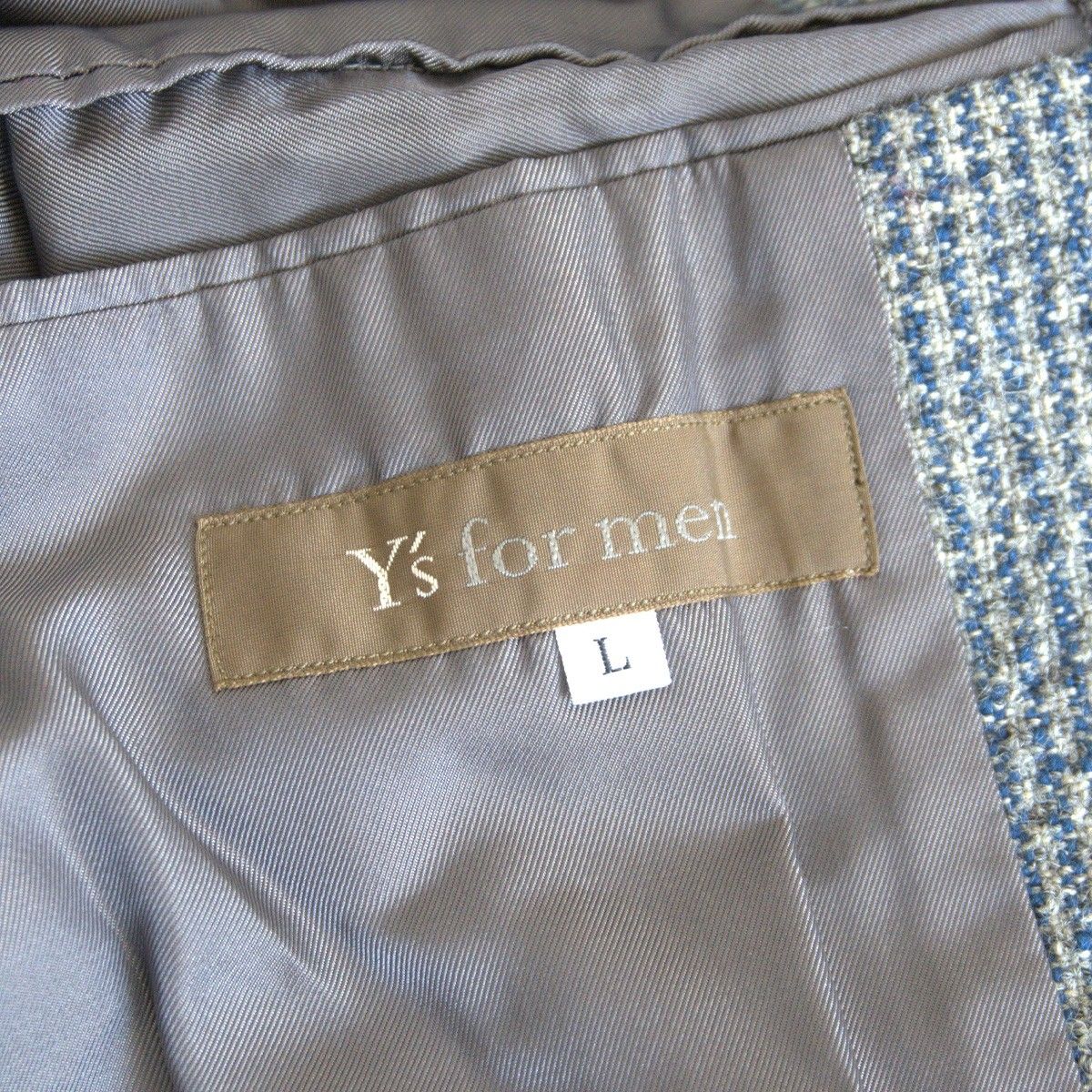 90s/アーカイブ】Y's for men【ウール ツイード ロング コート】L