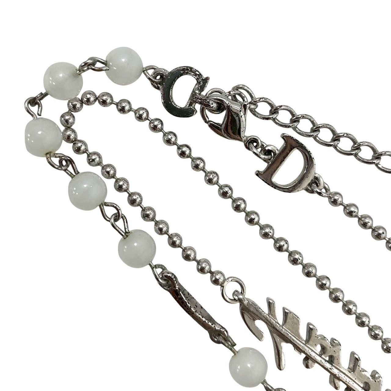 Dior】ロゴ ネックレス シルバーカラー ペンダント ヴィンテージ