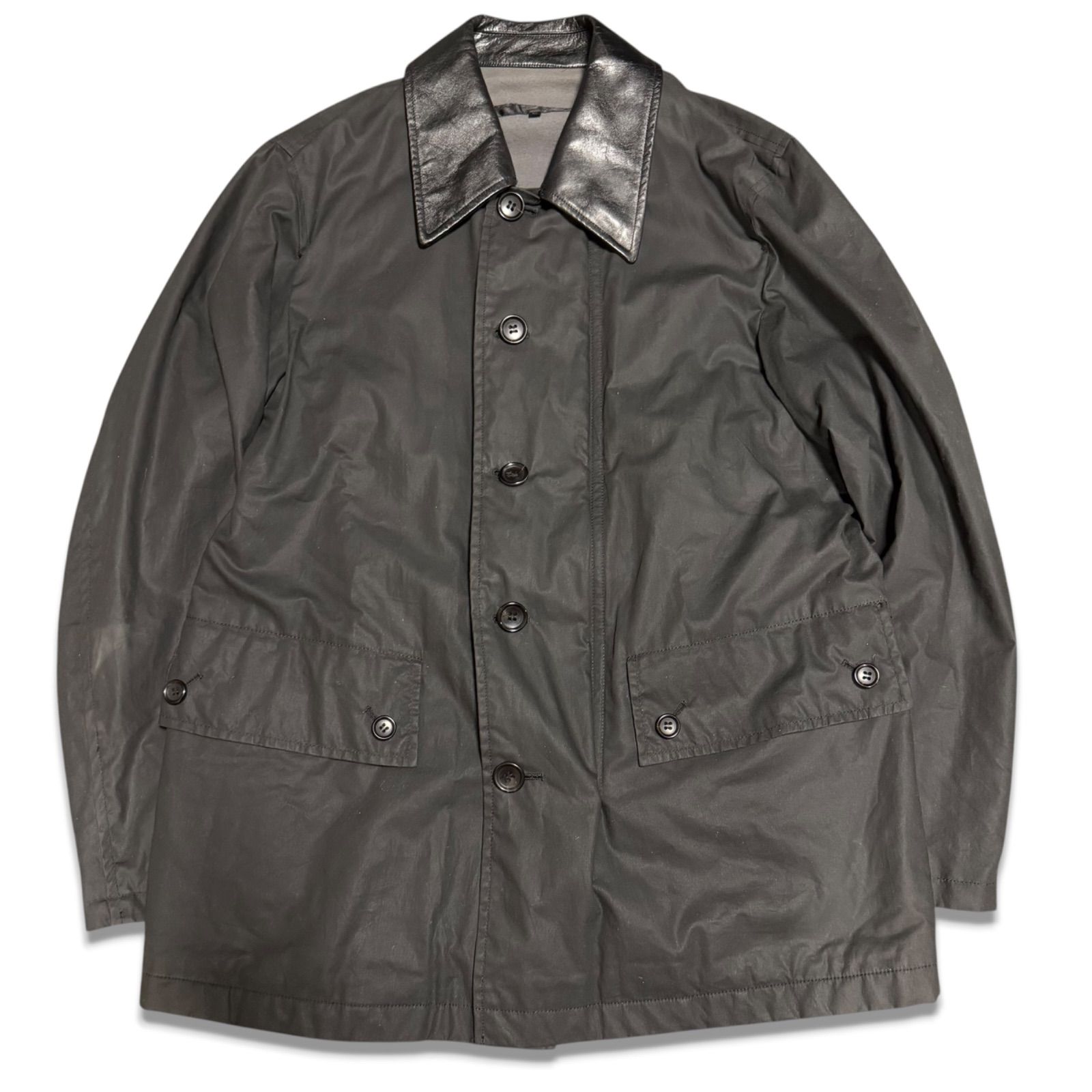 COMME des GARCONS HOMME コムデギャルソンオム AD2003 襟レザー切替