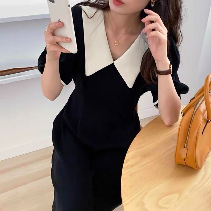 新品 未使用 レディース ファッション系 ワンピース ロング 黒 韓国 服 レディース お呼ばれ ワンピース 結婚式
