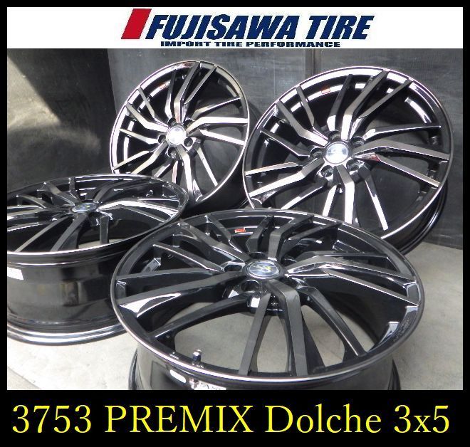 【3753】B▲送料無料▲Lehrmeister PREMIX Dolche 3x5▲17x7.0J 5穴 PCD100 +53▲4本 26102583