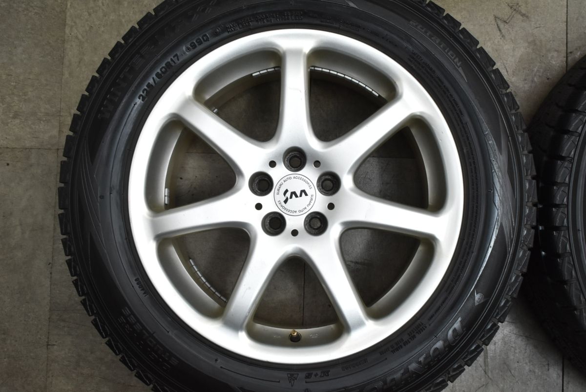 交換用に】スバル 純正オプション 17in 7J +48 PCD100 ダンロップ 