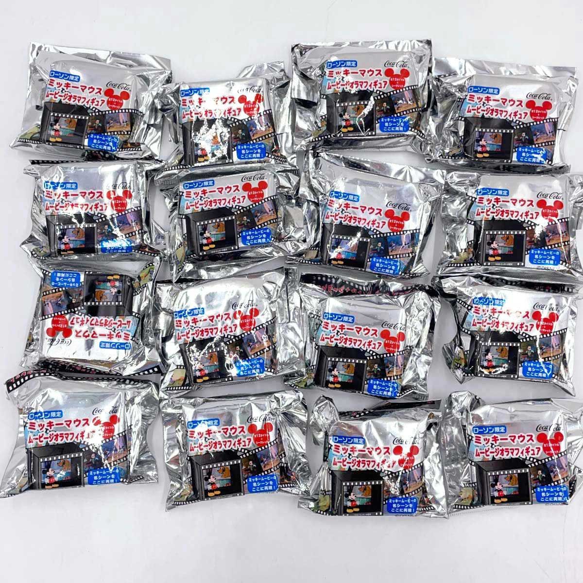 【未使用】[16点セット] コカコーラ ローソン限定 ミッキーマウス ムービージオラマフィギュア 未使用】[16点セット] コカコーラ ローソン限定 ミッキーマウス