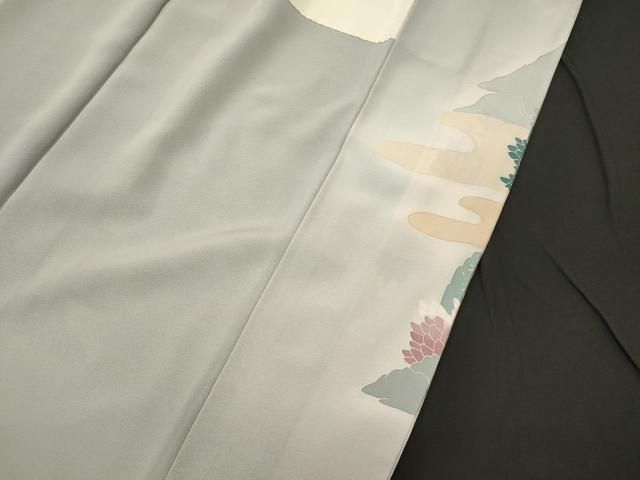 平和屋着物＊夏物　色留訪問着　絽　風景文　暈し染め　正絹　逸品　AABE2658jd 平和屋着物＊夏物 色留訪問着 絽 風景文 暈し染め 正絹 逸品