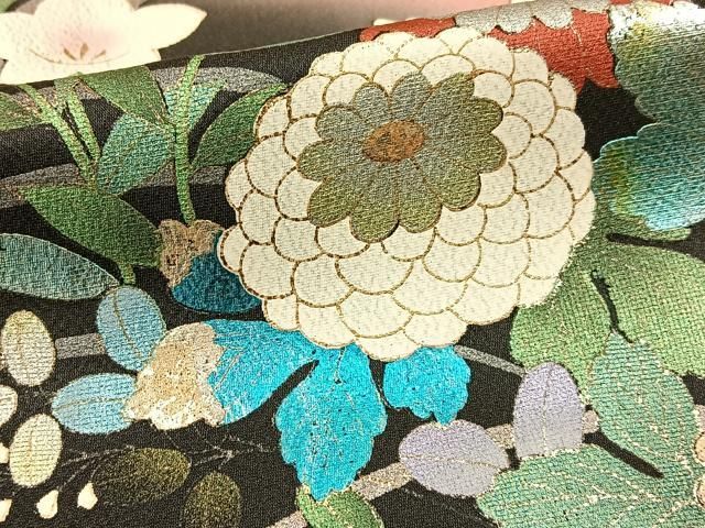 平和屋着物□豪華振袖 流水花文 暈し染め 金銀彩 正絹 逸品 BAAW9230hj