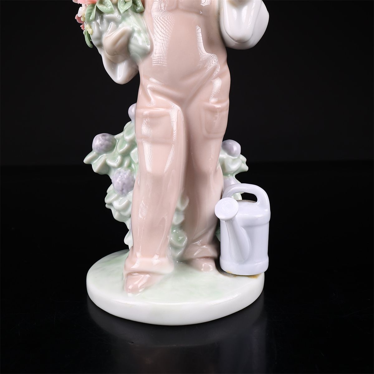 LLADRO 【リヤドロ】 磁器人形 小鳥と話す少女 置物 高19.5㎝／花びら