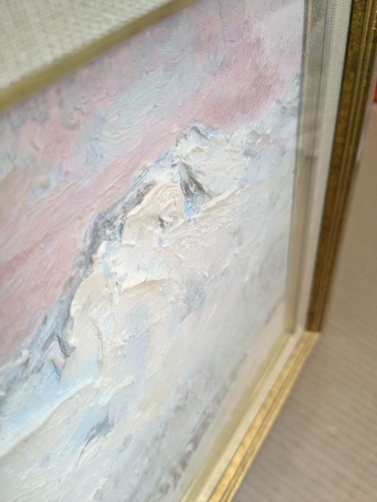 長谷川忠男 油彩 春の大雪 風景画 油絵 額装 サインあり 北海道 - メルカリ
