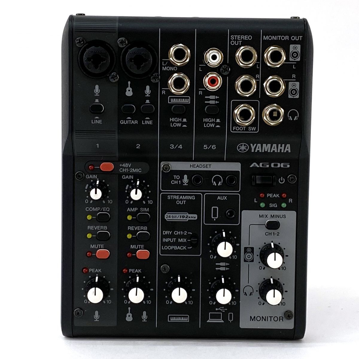 YAMAHA ヤマハ AG06 MK2 B LIVE STREAMING MIXER オーディオ 