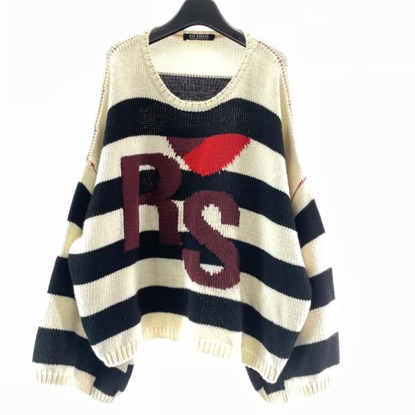 中古】RAF SIMONS 22AW LooSE FIT Cropped Jaquard RS Knit サイズ2