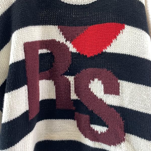 中古】RAF SIMONS 22AW LooSE FIT Cropped Jaquard RS Knit サイズ2