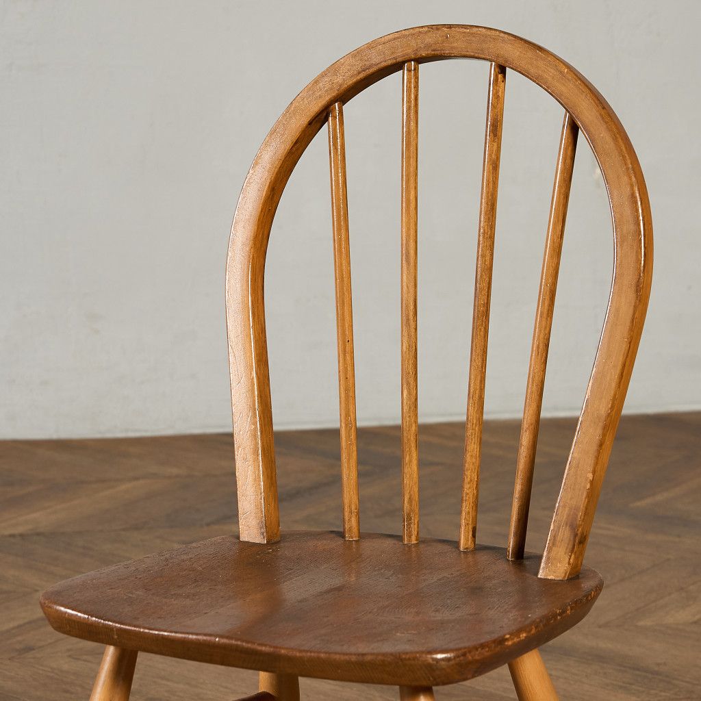 椅子・ソファ イギリス エルム アーコール ERCOL ヴィンテージ 4本 スポーク フープバックチェア ブルーラベル ercol 椅子 ダイニングチェア 曲木椅子 材 天然木 英国 シンプル #97232 椅子・ソファ イギリス エルム アーコール ERCOL ヴィンテージ 4本