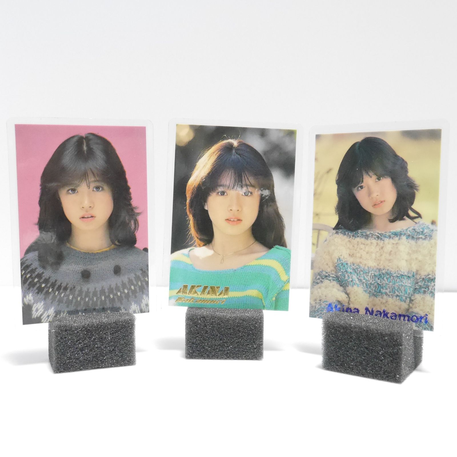 当時もの 中森明菜 ブロマイド ラミネートカード No.79 アマダ 研音