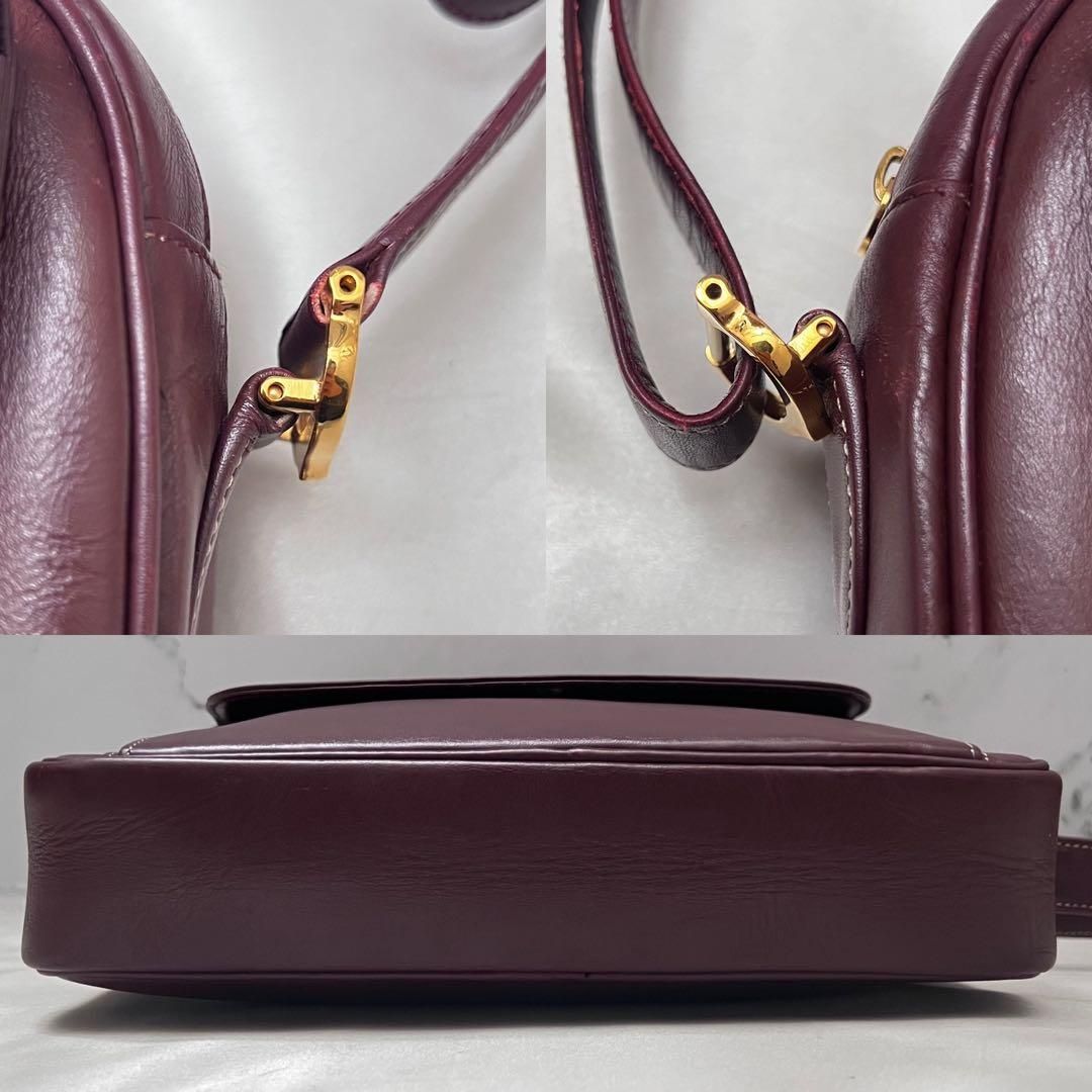 ◇美品◇カルティエ マストライン 横長ショルダーバッグ ボルドー 