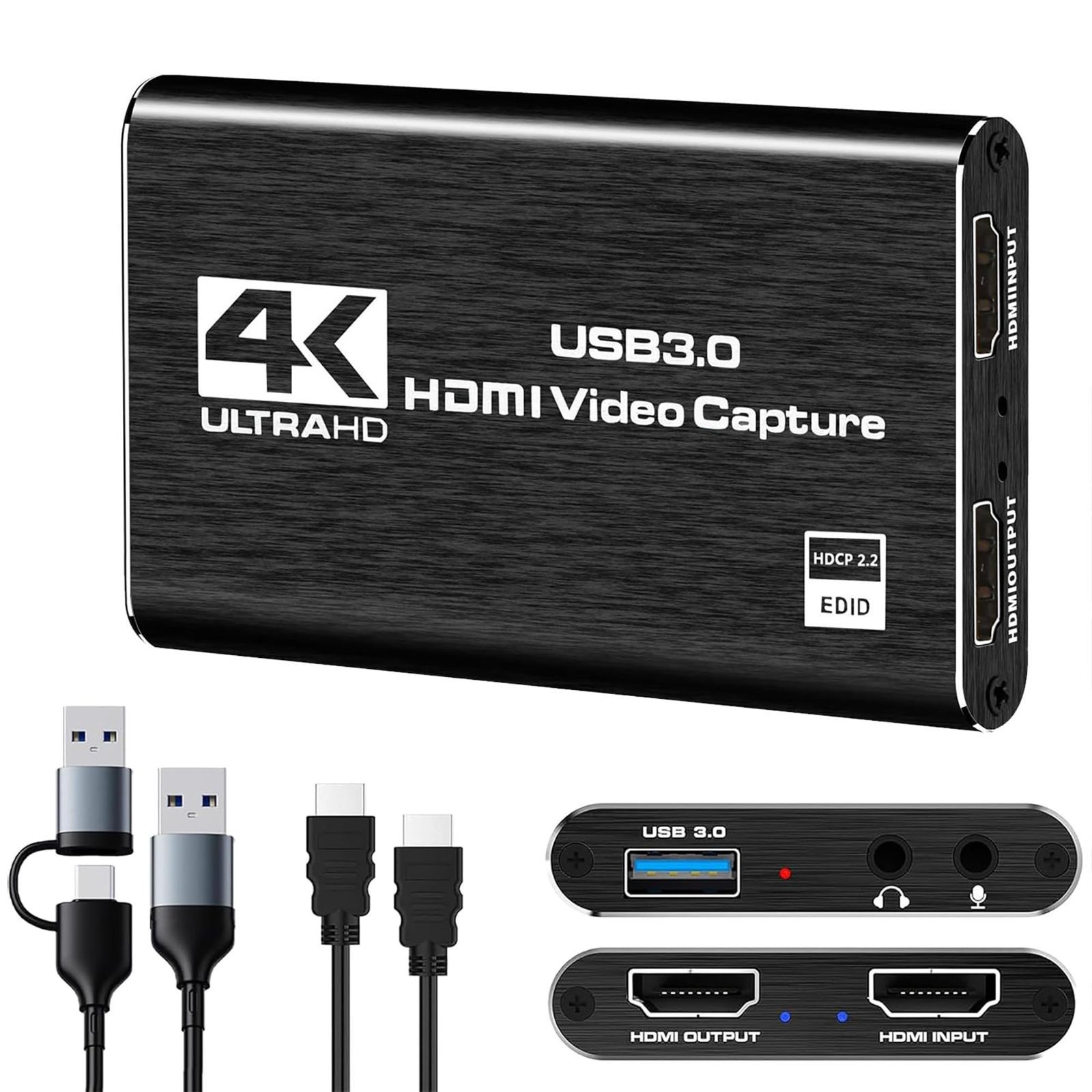 人気商品】4K HDMI パススルー 対応 1080P 60FPS USB 3.0 1/2 高速伝送